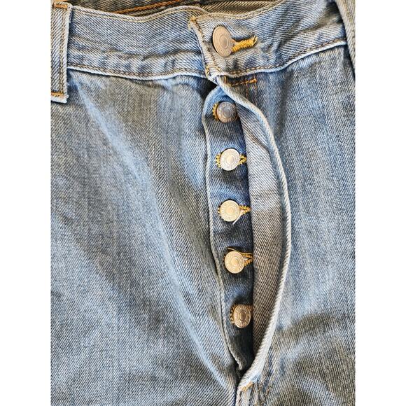 Levi's 501 Jeans Men's 40x32 Blue Original Premium Straight Button Fly Cowboy - Picture 11 of 12